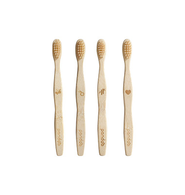 4 pandoo Kinder Zahnbürsten
