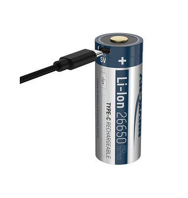 ANSMANN Akku mit Ladegerät 26650 26650 5100 mAh