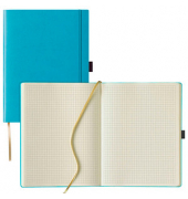 Notizbuch Q28 25-930, Tucson, blau, A4, kariert, 80g, 120 Blatt / 240 Seiten
