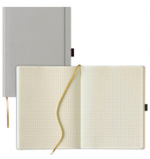 Notizbuch Q28 25-488, Tucson, grau, A4, kariert, 80g, 120 Blatt / 240 Seiten
