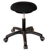 Hocker 09100 Assistant Basic, schwarz, mit Rollen, höhenverstellbar, bis 120kg