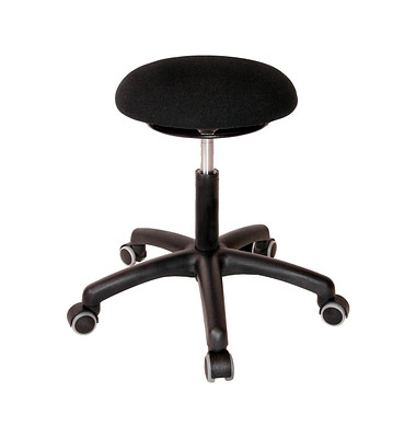 Hocker 09100 Assistant Basic, schwarz, mit Rollen, höhenverstellbar, bis 120kg