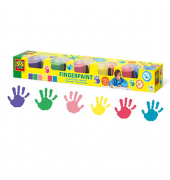 SES Creative Fingerfarben farbsortiert 6x 120,0 ml