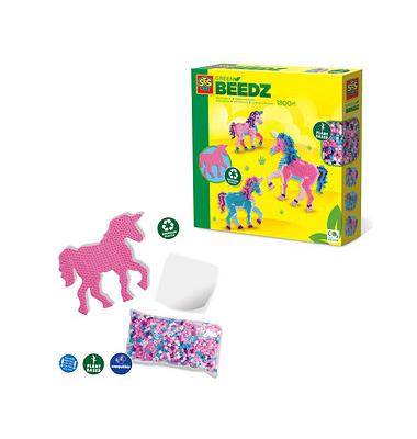 SES Creative Bügelperlen GREENBEEDS Einhorn mehrfarbig
