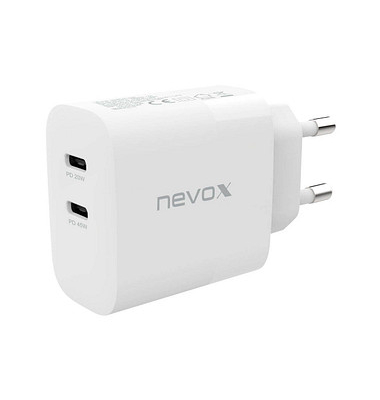 nevox 40W Dual Ladeadapter weiß, 45