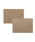 Briefumschlag aus braunem Kraftpapier DU700 C6 ohne Fenster nassklebend 100g braun