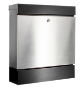 BURG WÄCHTER Briefkasten SEATTLE 6848 B+S 42020 schwarz, silber mit Zeitungsfach