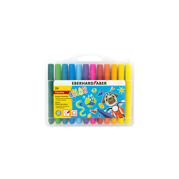 4087205512244 - 24 EBERHARD FABER Colori Filzstifte farbsortiert 4087205512244 EBERHARD FABER 24 Stück 4087205512244 - 24 EBERHARD FABER Colori Filzstifte farbsortiert 4087205512244 EBERHARD FABER 24 Stück