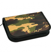Federmäppchen befüllt Camouflage grün 32 teilig, 19,6 cm