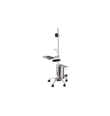 Computertisch FPMA-MOBILE1800, bis 180cm (H), silber / silber