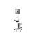 Computertisch FPMA-MOBILE1800, bis 180cm (H), silber / silber