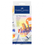 12 FABER-CASTELL Aquarellfarben farbsortiert 12 x 9,0 ml