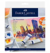 24 FABER-CASTELL Aquarellfarben farbsortiert 24 x 9,0 ml