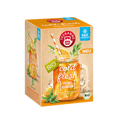 TEEKANNE cold & fresh Orange-Rosmarin Bio-Tee 15 x 2,75 g