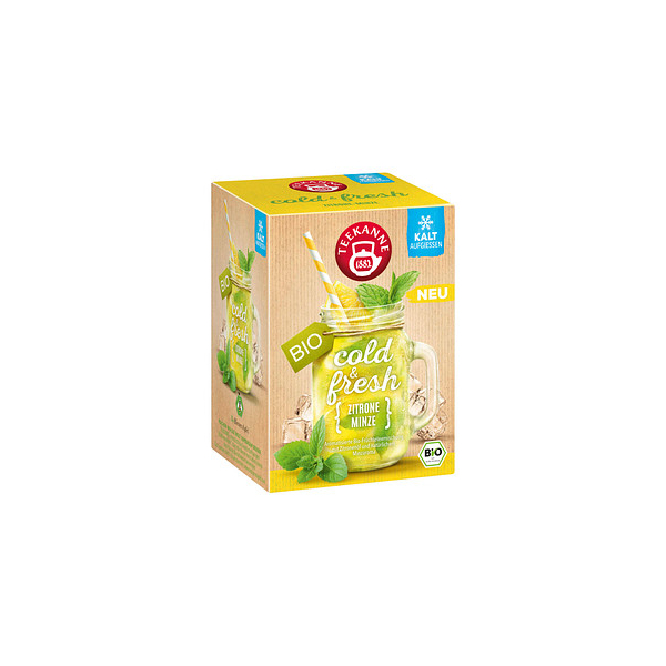 4009300019671 - cold & fresh Zitrone-Minze Bio-Tee 15 x 275 g 4009300019671 TEEKANNE 41 Gramm 4009300019671 - cold & fresh Zitrone-Minze Bio-Tee 15 x 275 g 4009300019671 TEEKANNE 41 Gramm