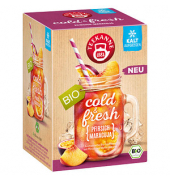 TEEKANNE cold & fresh Pfirsich-Maracuja Bio-Tee 15 x 3,0 g