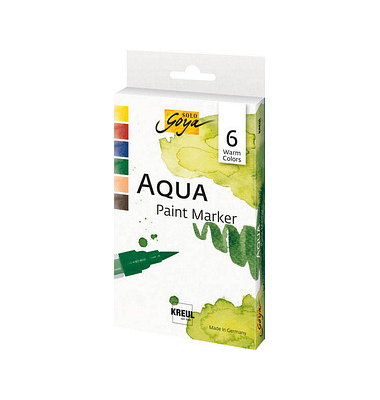 6 KREUL SOLO Goya Warm Color Aquarellmarker farbsortiert 6 KREUL SOLO Goya Warm Color Aquarellmarker farbsortiert