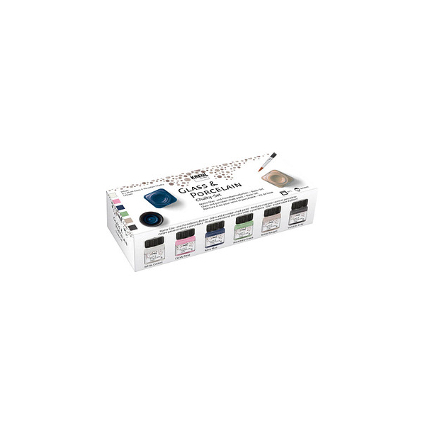 4000798119768 - KREUL Chalky Porzellanfarben farbsortiert 6 Gläser à 20 ml in White Cotton Candy Rose Navy Blue Rosemary Green Noble Nougat Volcanic Gray 1 Pinsel 4000798119768 - KREUL Chalky Porzellanfarben farbsortiert 6 Gläser à 20 ml in White Cotton Candy Rose Navy Blue Rosemary Green Noble Nougat Volcanic Gray 1 Pinsel