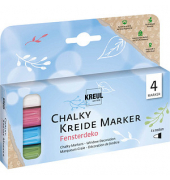 4 KREUL Fensterdeko Kreidemarker farbsortiert 2,0 - 3,0 mm