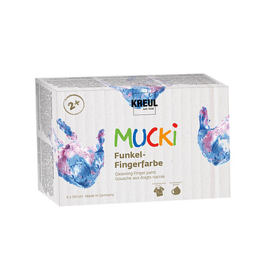 6 KREUL MUCKI Funkel Fingerfarben farbsortiert