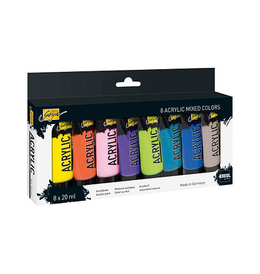 8 KREUL SOLO GOYA Acrylfarben farbsortiert 8 x 20,0 ml