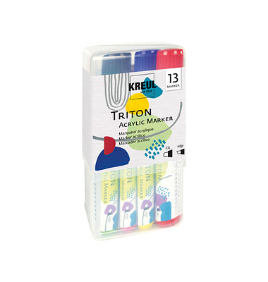 13 KREUL Triton Power Pack Acrylstifte farbsortiert 15,0 + 1,4 mm