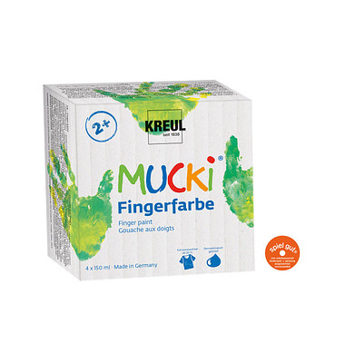 4 KREUL MUCKI Fingerfarben farbsortiert 4 x 150,0 ml