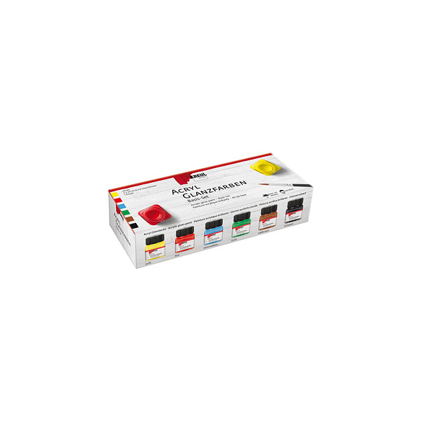 4000798796006 - Acryl Glanzfarben Basis Set 6er Set je 20 ml Künstlerfarben - Kreul 4000798796006 - Acryl Glanzfarben Basis Set 6er Set je 20 ml Künstlerfarben - Kreul