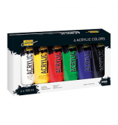 6 KREUL SOLO GOYA Acrylfarben farbsortiert 6 x 100,0 ml