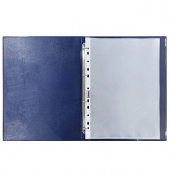 Zeugnisringbuch 20105, blau/dunkelblau, A4, mit 10 Hüllen