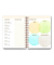 Notizbuch LU MYJOURNEY 04, MyJourney Tageszielbuch Wildblumen, weiß, A5, blanko, 120g, 50 Blatt / 100 Seiten