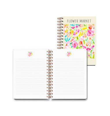 Notizbuch LU NOTICE A5 10, Classic Aquarell, beige, A5, liniert, 120g, 50 Blatt / 100 Seiten