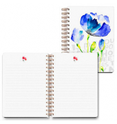 Notizbuch LU NOTICE A5 13, Blumenfreunde, weiß, A5, liniert, 120g, 50 Blatt / 100 Seiten