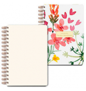Notizbuch LU POCKET 04, Pocket Flower, weiß, A5, blanko, 120g, 50 Blatt / 100 Seiten