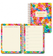 Notizbuch LU WEEK 03, Wochenplaner Glassteine, bunt, A5, blanko, 120g, 52 Blatt / 104 Seiten