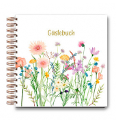 Gästebuch Wildblumen ca. DIN A5 blanko, Hardcover 100 Seiten