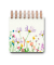Notizbuch LU Q10 07, Mini Blumen, weiß, A5, blanko, 120g, 50 Blatt / 100 Seiten