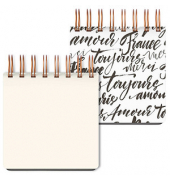 Notizbuch LU Q10 09, Mini Schrift, weiß, A6, blanko, 120g, 50 Blatt / 100 Seiten
