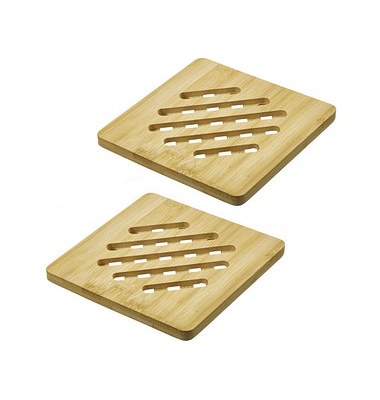 2 WESTMARK Untersetzer Tapas + Friends hellbraun 17,0 x 17,0 cm