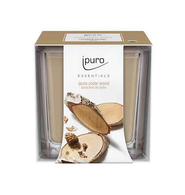 Duftkerzen cedar wood IFC2205 beige ca. 23 Stunden Brenndauer