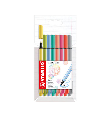 STABILO pointMax pastel Filzstifte farbsortiert,