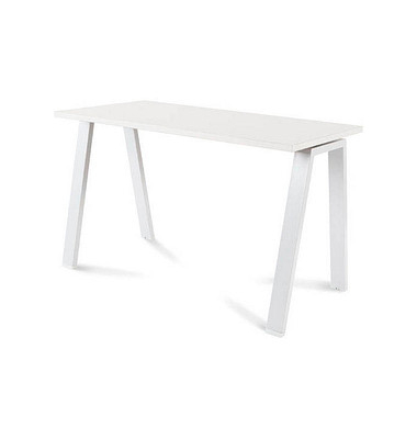 Schreibtisch Blanca, 72cm (H), 120x60cm (BxT), rechteckig, weiß / weiß