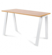 Schreibtisch Blanca, 72cm (H), 120x60cm (BxT), rechteckig, eiche / weiß