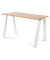 Schreibtisch Blanca, 72cm (H), 120x60cm (BxT), rechteckig, eiche / weiß