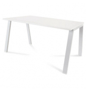 Schreibtisch Blanca, 72cm (H), 140x80cm (BxT), rechteckig, weiß / weiß