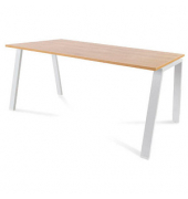 Schreibtisch Blanca, 72cm (H), 160x80cm (BxT), rechteckig, eiche / weiß