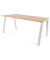 Schreibtisch Blanca, 72cm (H), 160x80cm (BxT), rechteckig, eiche / weiß