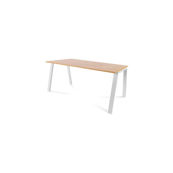 8427951004932 - BLANCA BLANCA höhenverstellbarer Schreibtisch eicheweiß rechteckig 4-Fuß-Gestell weiß 1600 x 800 cm 8427951004932 rocada 8427951004932 - BLANCA BLANCA höhenverstellbarer Schreibtisch eicheweiß rechteckig 4-Fuß-Gestell weiß 1600 x 800 cm 8427951004932 rocada
