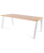 Schreibtisch Blanca, 72cm (H), 200x100cm (BxT), rechteckig, eiche / weiß