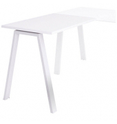 rocada BLANCA Anstell- BLANCA Schreibtisch weißweiß rechteckig, 4-Fuß-Gestell weiß 100,0 x 60,0 cm